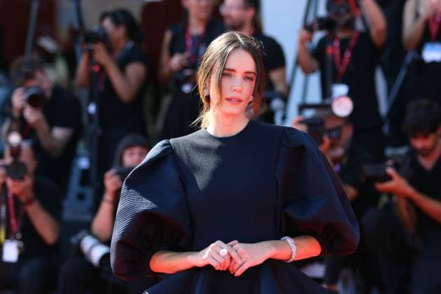 Red carpet for the movie The Testament of Ann Lee during the 82st Venice International Film Festival, 01 September 2025, Venice Europe, Italy, Lido di Venezia, September 01, 2025: Stacy Martin attends a red carpet for the movie The Testament of Ann Lee during the 82st Venice International Film Festival on September 01, 2025, in Venice, Italy., Credit:Ottavia Da Re Avalon Italy, Venice  Copyright: xOttaviaxDaxRex xAvalonx 1033292222