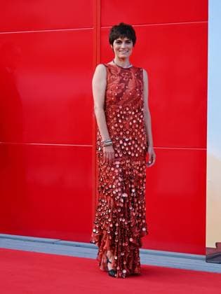 Venice, 82nd Venice International Film Festival 2025 - evening 6, red carpet of the film (Im)perfetta. In the photo: Valeria Solarino  Copyright: xManuelexMangiarottix xipa-agency.netx xPoolxPhotoxEventsx06x IPA_Agency_IPA63882522