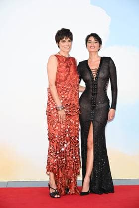 Venice, 82nd Venice International Film Festival 2025 - evening 6, red carpet of the film (Im)perfetta. In the photo: Valeria Solarino, Luna Shirin Rasia  Copyright: xManuelexMangiarottix xipa-agency.netx xPoolxPhotoxEventsx06x IPA_Agency_IPA63882953