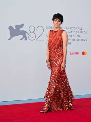 Venice, ITALY: Venice, 82nd Venice International Film Festival 2025 - evening 6, red carpet of the film (Im)perfetta. In the photo: Valeria Solarino Venice ITALY  - ZUMAp169 20250901_zea_p169_1230 Copyright: xManuelexMangiarottix