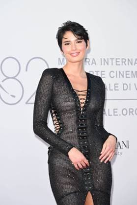 Venice, ITALY: Venice, 82nd Venice International Film Festival 2025 - evening 6, red carpet of the film (Im)perfetta. In the photo: Luna Shirin Rasia Venice ITALY  - ZUMAp169 20250901_zea_p169_1260 Copyright: xManuelexMangiarottix