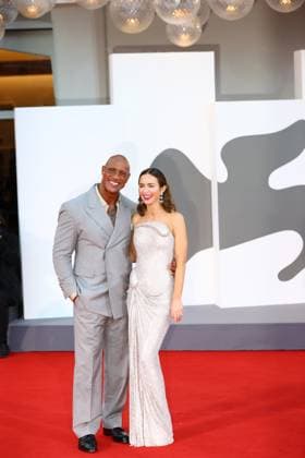 September 1, 2025, Venice, Veneto, Italy: EMILY BLUNT and DWAYNE JOHNSON pose on the red carpet for The Smashing Machine Premiere screening at the 82nd Venice Film Festival at the Venice Lido, Italy. Venice Italy - ZUMAc179 20250901_zep_c179_204 Copyright: xMickaelxChavetx