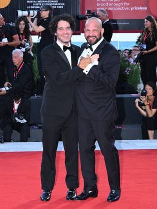 Venice, 82nd Venice International Film Festival 2025 - Evening 6, red carpet for the film The Smashing Machine. Pictured: Benny Safdie, Mark Kerr  Copyright: xAlbertoxTerenghix xipa-agency.netx xPoolxPhotoxEventsx06x IPA_Agency_IPA63884334