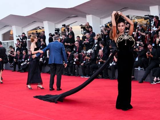 Venice, 82nd Venice International Film Festival 2025 - evening 6, red carpet for the film The Smashing Machine In the photo: Madalina Ghenea  Copyright: xSimonexComix xipa-agency.netx xPoolxPhotoxEventsx06x IPA_Agency_IPA63885417