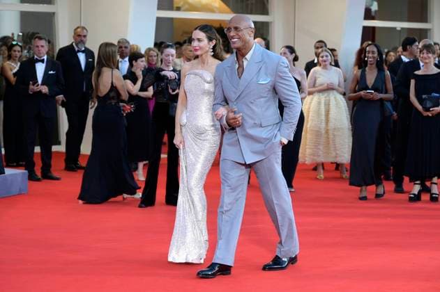Emily Blunt und Dwayne Johnson bei der Premiere des Kinofilms The Smashing Machine auf der Biennale di Venezia 2025 82. Internationale Filmfestspiele von Venedig im Palazzo del Cinema. Venedig, 01.09.2025