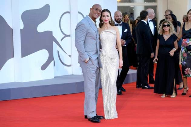 Dwayne Johnson und Emily Blunt bei der Premiere des Kinofilms The Smashing Machine auf der Biennale di Venezia 2025 82. Internationale Filmfestspiele von Venedig im Palazzo del Cinema. Venedig, 01.09.2025