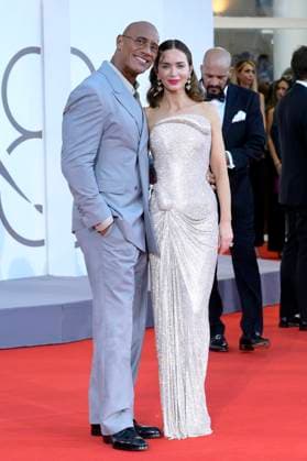 Dwayne Johnson und Emily Blunt bei der Premiere des Kinofilms The Smashing Machine auf der Biennale di Venezia 2025 82. Internationale Filmfestspiele von Venedig im Palazzo del Cinema. Venedig, 01.09.2025