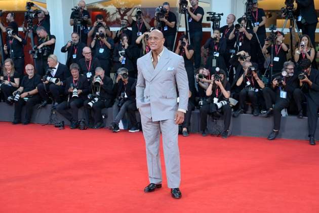 The Smashing machine red carpet in Italy - 01 Sept 2025 Dwayne Johnson attends the red carpet of the film The smashing machine at 82 Venice Film Festival at Palazzo del cinema. Venice Lido Italy Copyright: xMarioxCartellix xSOPAxImagesx _DSC5138