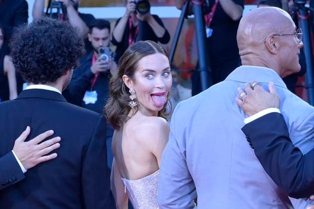 The Smashing machine red carpet in Italy - 01 Sept 2025 Emily Blunt attends the red carpet of the film The smashing machine at 82 Venice Film Festival at Palazzo del cinema. Venice Lido Italy Copyright: xMarioxCartellix xSOPAxImagesx _DSC5245