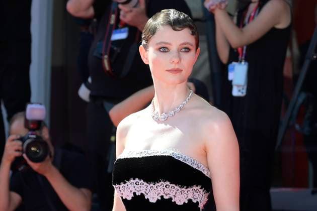 The testament of Ann Lee red carpet in Venice Lido - 01 Sept 2025 Thomasin McKenzie attends the red carpet of film The testament of Ann Lee at 82 Venice Film Festival at Palazzo del cinema. Venice Lido Italy Copyright: xMarioxCartellix xSOPAxImagesx _DSC0460