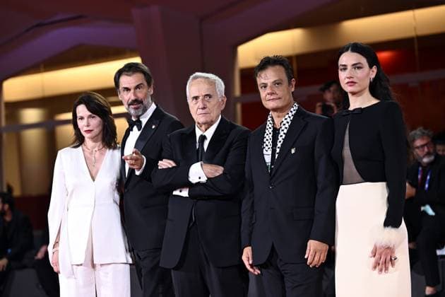 Portobello Red Carpet - The 82nd Venice International Film Festival Barbora Bobulova, Marco Bellocchio, Romana Maggiora Verfano, Lino Musella, Fabrizio Gifuni at the Portobello Red Carpet - The 82nd Venice International Film Festival, Venice, Italy, 01 Sept 2025, Credit:Maria Laura Antonelli Avalon Italy, Venice  Copyright: xMariaxLauraxAntonellix xAvalonx 1033481571
