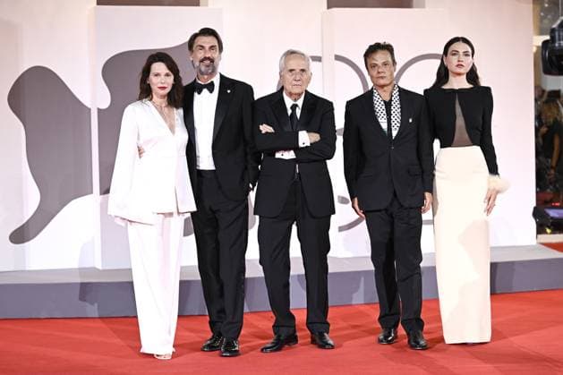 Portobello Red Carpet - The 82nd Venice International Film Festival Barbora Bobulova, Marco Bellocchio, Romana Maggiora Verfano, Lino Musella, Fabrizio Gifuni at the Portobello Red Carpet - The 82nd Venice International Film Festival, Venice, Italy, 01 Sept 2025, Credit:Maria Laura Antonelli Avalon Italy, Venice  Copyright: xMariaxLauraxAntonellix xAvalonx 1033480774
