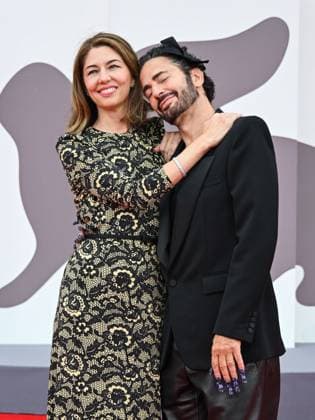 Venice, ITALY: Venice, 82nd Venice International Film Festival 2025 - Evening 7 - Marc by Sofial red carpet - Pictured: Sofia Coppola, Marc Jacobs Venice ITALY  - ZUMAp169 20250902_zea_p169_700 Copyright: xManuelexMangiarottix