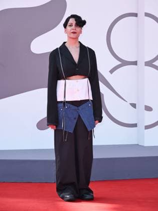 Venice, ITALY: Venice, 82nd Venice International Film Festival 2025 - evening 7 - red carpet for the film L Etranger (The Stranger) In the photo: Fatima Al Qadiri Venice ITALY  - ZUMAp169 20250902_zea_p169_1115 Copyright: xSimonexComix