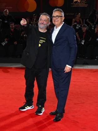 Venice, Italy: Venice, 82nd Venice International Film Festival 2025 - evening 7 - red carpet Killing Stanca - Autobiography of a Murderer In the photo: Marco Manetti, Paolo Del Brocco Venice Italy  - ZUMAp169 20250902_zea_p169_1900 Copyright: xAlbertoxTerenghix