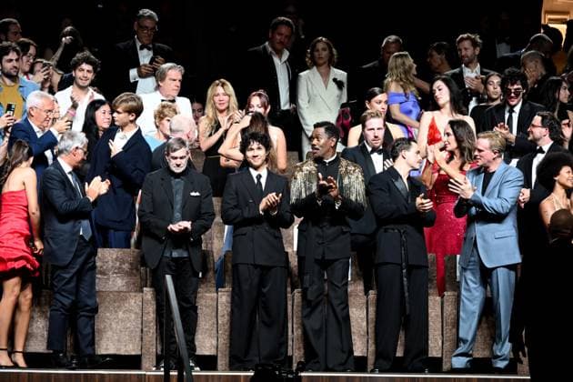 Venice, 82nd Venice International Film Festival 2025, - Evening 7 - Campari Passion for Film Award to Gus Van Sant. Pictured: Gus Van Sant, Colman Domingo, Vinh Nguyen,  Copyright: xSimonexComi PoolxPhotoxEventsx06x xipa-agency.netx xSimonexComi PoolxPhotoxEventsx06x IPA_Agency_IPA63971818