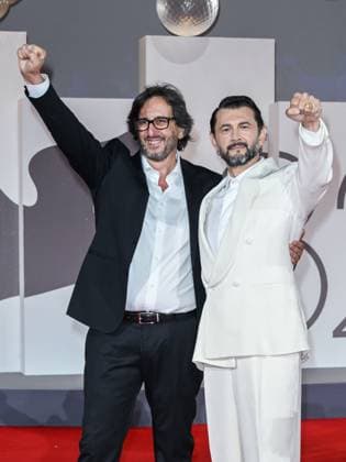Venice, ITALY: Venice, 82nd Venice International Film Festival 2025 - evening 7 - red carpet Killing Stanca - Autobiography of a Murderer In the photo: Daniele Vicari, Vinicio Marchioni Venice ITALY  - ZUMAp169 20250902_zea_p169_2197 Copyright: xSimonexComix