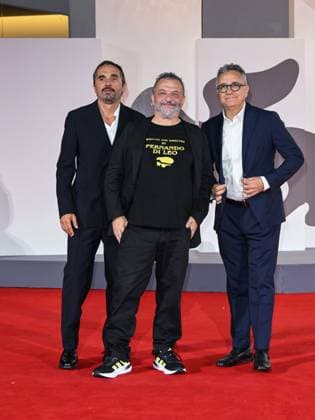 Venice, ITALY: Venice, 82nd Venice International Film Festival 2025 - evening 7 - red carpet Killing Stanca - Autobiography of a Murderer In the photo: Piergiorgio Bellocchio, Marco Manetti, Paolo Del Brocco Venice ITALY  - ZUMAp169 20250902_zea_p169_2204 Copyright: xSimonexComix