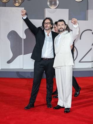 Venice, ITALY: Venice, 82nd Venice International Film Festival 2025 - evening 7 - red carpet Killing Stanca - Autobiography of a Murderer In the photo: Daniele Vicari, Vinicio Marchioni Venice ITALY  - ZUMAp169 20250902_zea_p169_2215 Copyright: xSimonexComix