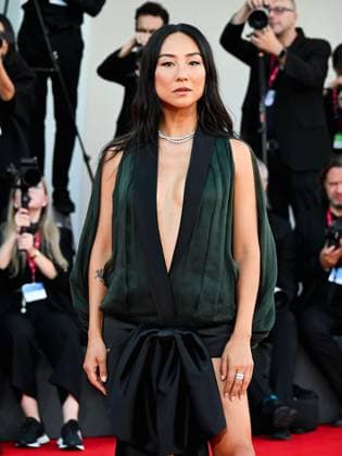 Venice, 82nd Venice International Film Festival 2025 - evening 7 - red carpet for the film A House of Dynamite. Pictured: Greta Lee  Copyright: xManuelexMangiarottix xipa-agency.netx xPoolxPhotoxEventsx06x IPA_Agency_IPA63974201