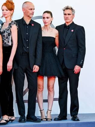 Venice, 82nd Venice International Film Festival 2025 - day 8 - red carpet for the film The Voice of Hind Rajab - Pictured: Rooney Mara, Joaquin Phoenix  Copyright: xManuelexMangiarottix xipa-agency.netx xPoolxPhotoxEventsx06x IPA_Agency_IPA64038213