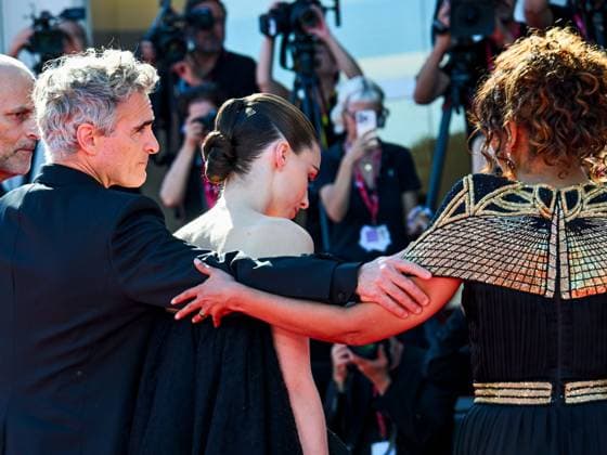 Venice, 82nd Venice International Film Festival 2025 - day 8 - red carpet for the film The Voice of Hind Rajab - Pictured: Rooney Mara, Joaquin Phoenix  Copyright: xManuelexMangiarottix xipa-agency.netx xPoolxPhotoxEventsx06x IPA_Agency_IPA64038230