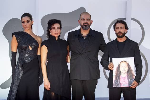 The Voice Of Hind Rajab Red Carpet - The 82nd Venice International Film Festival VENICE, ITALY - SEPTEMBER 03: (L-R) Saja Kilani, Clara Khoury, Amer Hlehel and Motaz Malhees attend the The Voice Of Hind Rajab red carpet during the 82nd Venice International Film Festival on September 03, 2025 in Venice, Italy Primo Barol Anadolu Venice Italy. Editorial use only. Please get in touch for any other usage.  Copyright: x2025xAnadoluxPrimoxBarolx