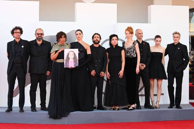Venice, ITALY: Venice, 82nd Venice International Film Festival 2025 - day 8 - red carpet of the film The Voice Of Hind Rajab - In the photo:, cast Venice ITALY  - ZUMAp169 20250903_zea_p169_844 Copyright: xManuelexMangiarottix