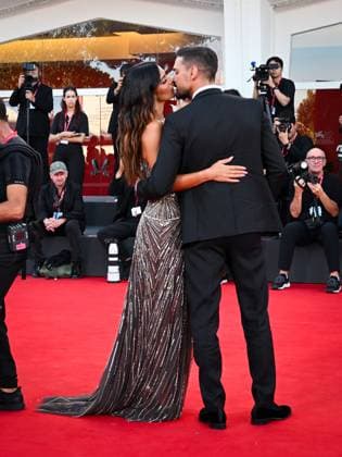 Venice, 82nd Venice International Film Festival 2025 - Evening 8 - Red Carpet for the film Duse - Pictured: Rosa Perrotta, Pietro Tartaglione  Copyright: xManuelexMangiarottix xipa-agency.netx xPoolxPhotoxEventsx06x IPA_Agency_IPA64047804