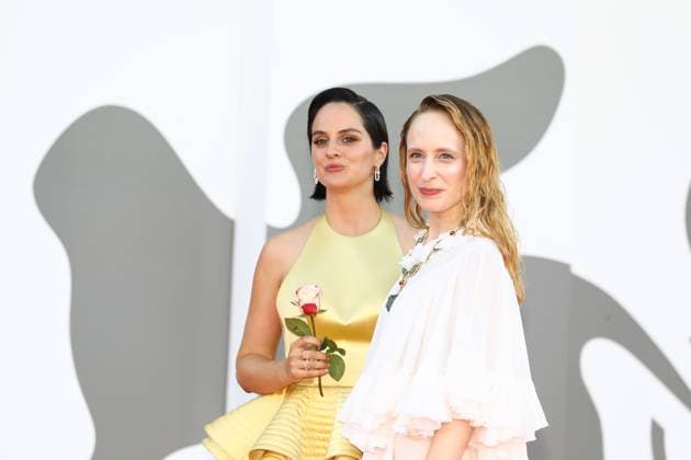 September 3, 2025, Venice, Veneto, Italy: NOEMIE MERLANT and FANNI WROCHNA on the red carpet for Duse Premiere screening at the 82nd Venice Film Festival at the Venice Lido, Italy. Venice Italy - ZUMAc179 20250903_zep_c179_121 Copyright: xMickaelxChavetx