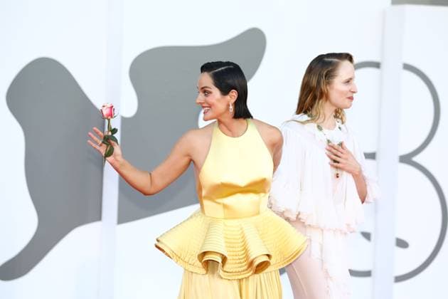 September 3, 2025, Venice, Veneto, Italy: NOEMIE MERLANT and FANNI WROCHNA on the red carpet for Duse Premiere screening at the 82nd Venice Film Festival at the Venice Lido, Italy. Venice Italy - ZUMAc179 20250903_zep_c179_122 Copyright: xMickaelxChavetx