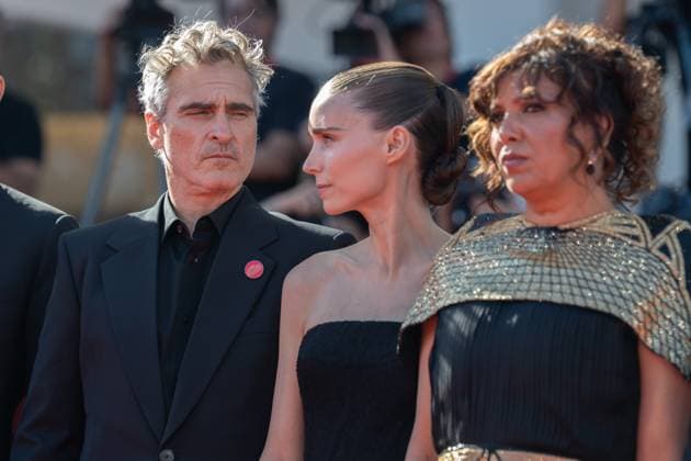 The Voice Of Hind Rajab Red Carpet - The 82nd Venice International Film Festival In Venice, Italy, on September 3, 2025, Rooney Mara and Joaquin Phoenix attend the The Voice Of Hind Rajab red carpet during the 82nd Venice International Film Festival. Venice Italy  Copyright: xLucaxCarlinox originalFilename: carlino-notitle250903_np23Y.jpg