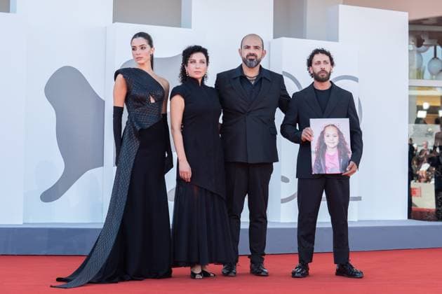 The Voice Of Hind Rajab Red Carpet - The 82nd Venice International Film Festival In Venice, Italy, on September 3, 2025, Saja Kilani, Clara Khoury, Amer Hlehel, and Motaz Malhees attend the The Voice Of Hind Rajab red carpet during the 82nd Venice International Film Festival. Venice Italy  Copyright: xLucaxCarlinox originalFilename: carlino-notitle250903_npujz.jpg