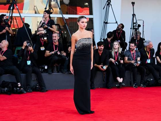 Venice, ITALY: Venice, 82nd Venice International Film Festival 2025 - Evening 8 - Red Carpet for the film Duse - Pictured: Lucia Macré Venice ITALY  - ZUMAp169 20250903_zea_p169_1501 Copyright: xManuelexMangiarottix
