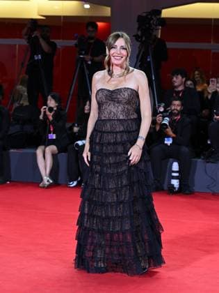 Venice, ITALY: Venice, 82nd Venice International Film Festival 2025 - Evening 8. Red Carpet for the Film In The Hand of Dante - Pictured: Lucia Borgonzoni Venice ITALY  - ZUMAp169 20250903_zea_p169_1704 Copyright: xManuelexMangiarottix