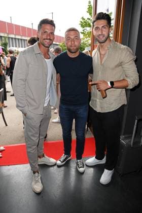 Marco Cerullo, Filip Pavlovic, Lorik Bunjaku bei der LOVE ISLAND VIP Kino-Preview im Cinenova in Köln am 03.09.2025