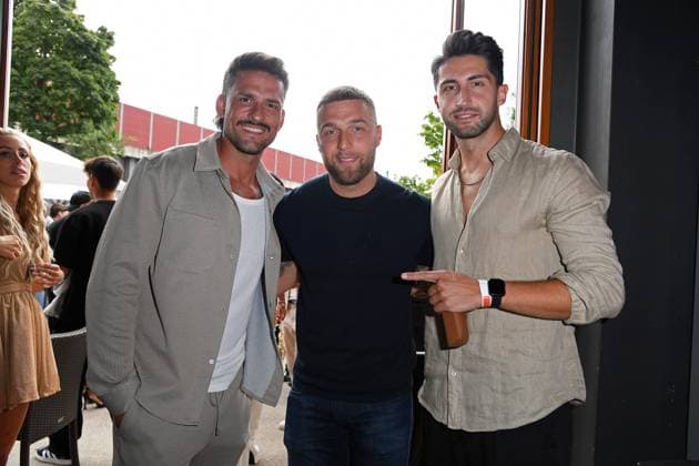 Marco Cerullo, Filip Pavlovic, Lorik Bunjaku bei der LOVE ISLAND VIP Kino-Preview im Cinenova in Köln am 03.09.2025