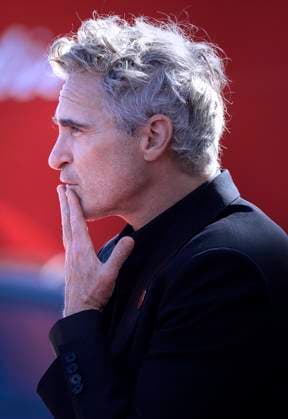Joaquin Phoenix attends the The Voice Of Hind Rajab red carpet during the 82nd Venice International Film Festival in Venice, Italy on Wednesday, September 03, 2025 in Venice, Italy.  VEN20250903801 RoccoxSpaziani