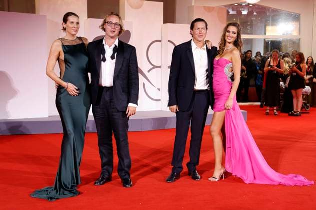 Stella Schnabel, Olmo Schnabel, Vito Schnabel und Helena Althof bei der Premiere des Kinofilms In the Hand of Dante auf der Biennale di Venezia 2025 82. Internationale Filmfestspiele von Venedig im Palazzo del Cinema. Venedig, 03.09.2025