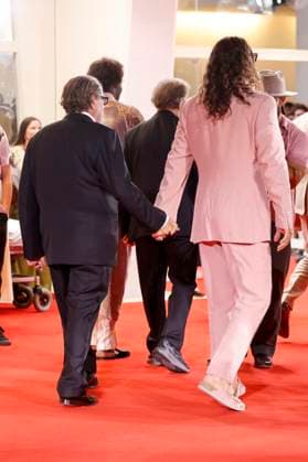 Julian Schnabel und Jason Momoa bei der Premiere des Kinofilms In the Hand of Dante auf der Biennale di Venezia 2025 82. Internationale Filmfestspiele von Venedig im Palazzo del Cinema. Venedig, 03.09.2025