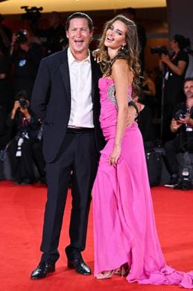 Venice In The Hand of Dante Premiere AM Vito Schnabel and Helena Althof attending the In The Hand of Dante Premiere as part of the 82nd Venice International Film Festival at the Lido in Venice, Italy on September 03, 2025. Photo by Aurore Marechal ABACAPRESS.COM Venice Italy  Copyright: xMarechalxAurore ABACAx