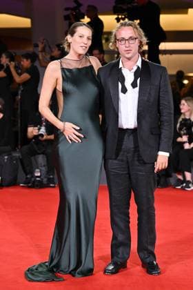 Venice In The Hand of Dante Premiere AM Stella Schnabel and Olmo Schnabel attending the In The Hand of Dante Premiere as part of the 82nd Venice International Film Festival at the Lido in Venice, Italy on September 03, 2025. Photo by Aurore Marechal ABACAPRESS.COM Venice Italy  Copyright: xMarechalxAurore ABACAx