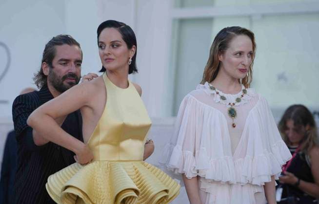 CELEBRITES : Festival international du film de Venise - 02 09 Venice, Italy, September 03 2025. NOEMIE MERLANT and FANNI WROCHNA the red carpet for the screening of the film Duse at the 82nd Venice International Film Festival in Venice, Italy. Laurent Lairys PSNEWZ VENISEItaly  Copyright: xLaurentxLairysx