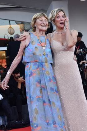 82eme Festival International du Film de Venise Mostra de Venise DUSE Premiere at the 82nd International Venice Film festival Valeria Bruni Tedeschi and Marisa Borini attend the Duse red carpet 448305 2025 09 03 Venice Italy  Copyright: xThomasxBohlenx STAR_448305_026