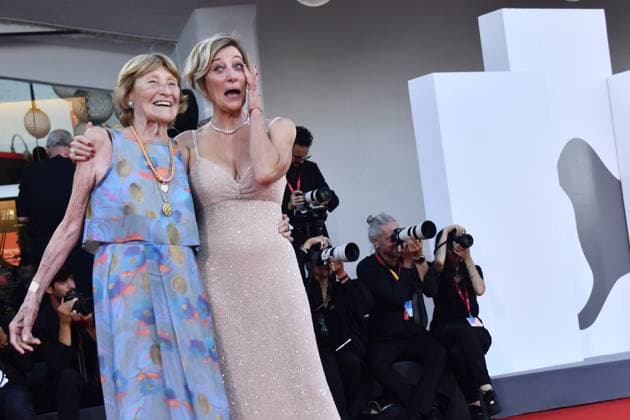 82eme Festival International du Film de Venise Mostra de Venise DUSE Premiere at the 82nd International Venice Film festival Valeria Bruni Tedeschi and Marisa Borini attend the Duse red carpet 448305 2025 09 03 Venice Italy  Copyright: xThomasxBohlenx STAR_448305_027