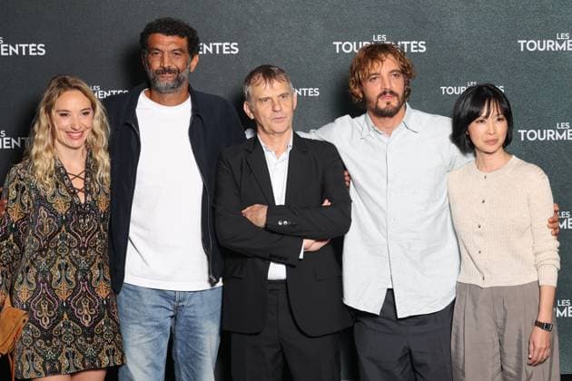 Les Tourmentes premiere at UGC Cine Cite Les Halles theatre Celebrities arrive on the red carpet Avant premiere de Les Tourmentes au cinema UGC Cine Cite Les Halles Arrivees des celebrites sur le tapis rouge Deborah François, Ramzy Bedia, Lucas Belvaux, Niels Schneider et Linh Dan Pham 448308 2025 09 03 Paris France  Copyright: xSebastienxFremontx xStarfacex STAR_448308_009