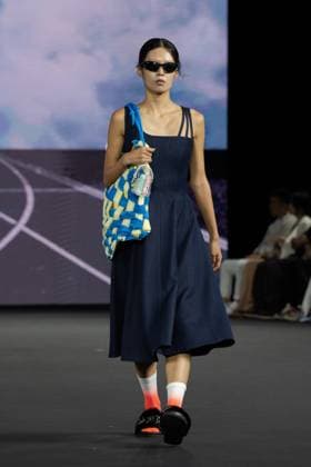 Seoul Fashion Week SEOUL, SOUTH KOREA - SEPTEMBER 4: A model walks the runway to present a creation during the LIE show at Seoul Fashion Week 2026 Spring Summer in Seoul, South Korea, on September 4, 2025. Hwawon Lee Anadolu Seoul South Korea. Editorial use only. Please get in touch for any other usage.  Copyright: x2025xAnadoluxHwawonxLeex