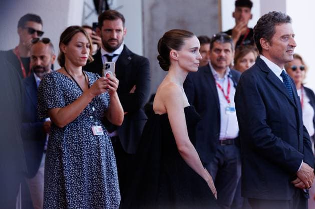 News - The Voice Of Hind Rajab Red Carpet - The 82nd Venice International Film Festival Rooney Mara and Pietrangelo Buttafuoco attend the The Voice Of Hind Rajab red carpet during the 82nd Venice International Film Festival on September 03, 2025 in Venice, Italy. Lido di Venezia Palazzo del Cinema Italy Copyright: xCinziaxCamelax xLiveMediax LPN_2007153