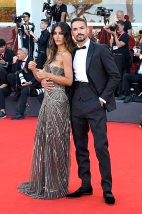 Rosa Perrotta und Pietro Tartaglione bei der Premiere des Kinofilms Duse auf der Biennale di Venezia 2025 82. Internationale Filmfestspiele von Venedig im Palazzo del Cinema. Venedig, 03.09.2025
