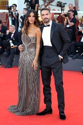 Rosa Perrotta und Pietro Tartaglione bei der Premiere des Kinofilms Duse auf der Biennale di Venezia 2025 82. Internationale Filmfestspiele von Venedig im Palazzo del Cinema. Venedig, 03.09.2025